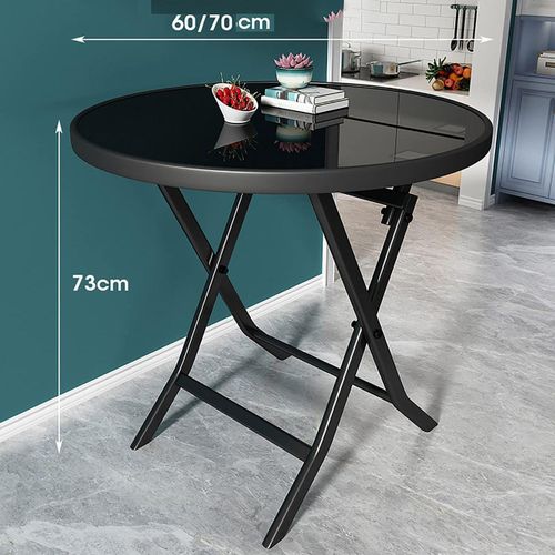 product_image_name-Generic-Table Pliable Vitrée / Noir-2