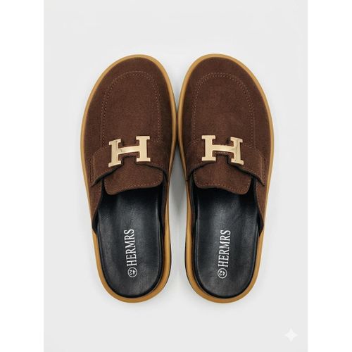 product_image_name-Generic-Sandales Plates à Doubles Boucles –  marron -1