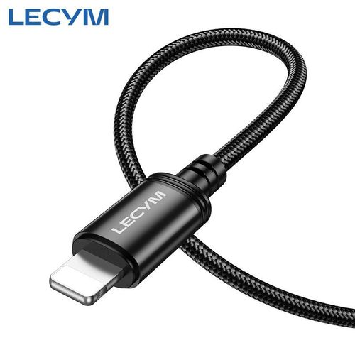 product_image_name-Generic-Cable de recharge Tressé iPhone Lightning 2.4A USB-A DB35A - Resistant et Durable - NOIR-3
