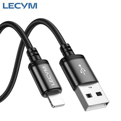 product_image_name-Generic-Cable de recharge Tressé iPhone Lightning 2.4A USB-A DB35A - Resistant et Durable - NOIR-5