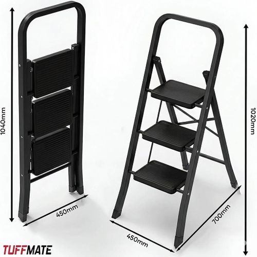 product_image_name-Generic-Escabeau antidérapant - 3 marches - échelle pratique et solide -3
