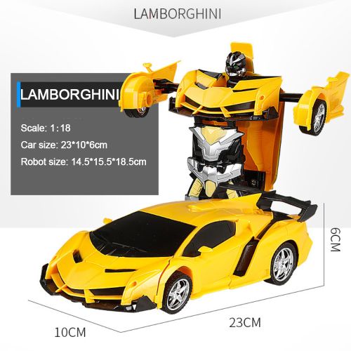 Generic Voiture Transformable Robot - Jaune - Prix pas cher