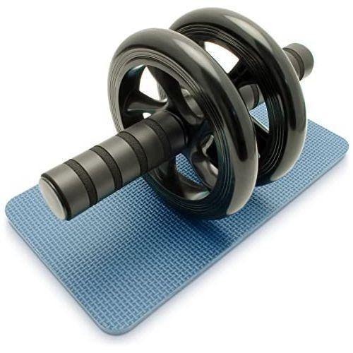 product_image_name-Generic-Roue Abdominaux Duo AB Wheel Roller Exercices Abdominale avec Tapis Genoux Poignées avec Mousse Confortable, Idéal pour Fitness, Abdos-4