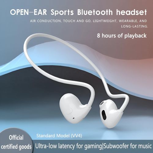 product_image_name-Generic-Casque Ecouteur Bluetooth Sans Fil - Conduction Osseuse - Audio Musique-4