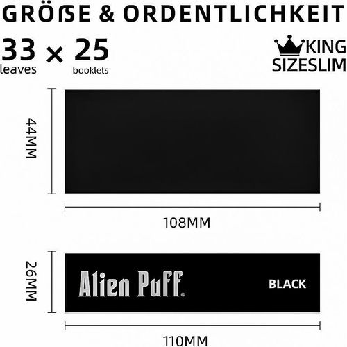 Generic Lot de 5 Carnets Alien Puff Black - Papiers  Rouler King Size Slim  - Noir - Rizla - Papierd  Rouler - Feuilles - Prix pas cher | Jumia SN