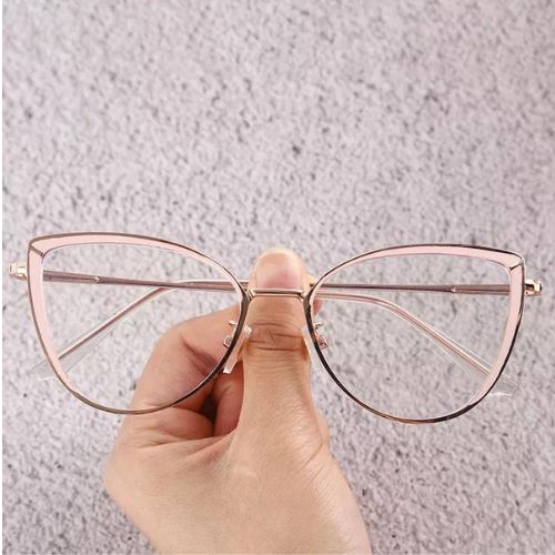 Generic Lunette anti reflet Bleu pour Femmes Cat Eyes Rose