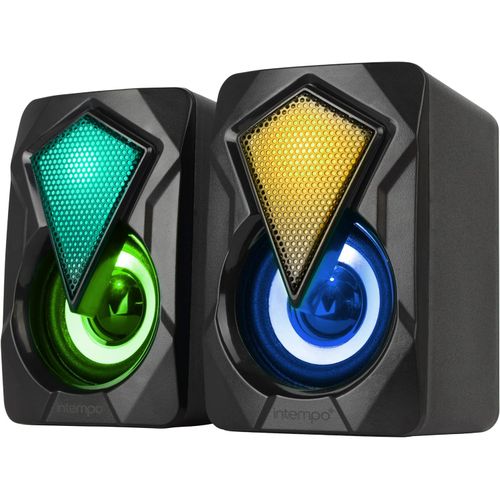 Generic Haut-parleurs de Jeu pour PC Gamer, Enceinte de jeu RVB avec 7  lumières LED - Prix pas cher