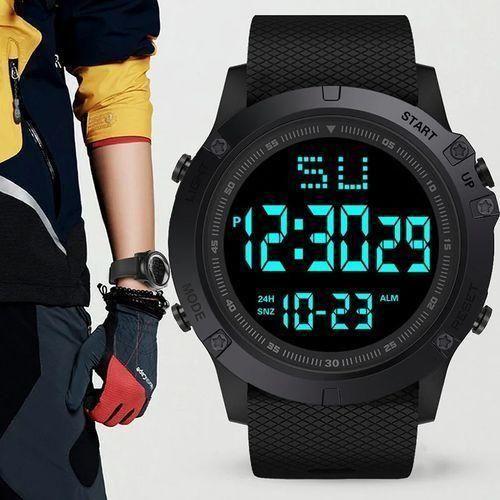 product_image_name-Fashion-Montre sport multifonction homme numérique LED avec cadran large et affichage lumineux - Noir-1