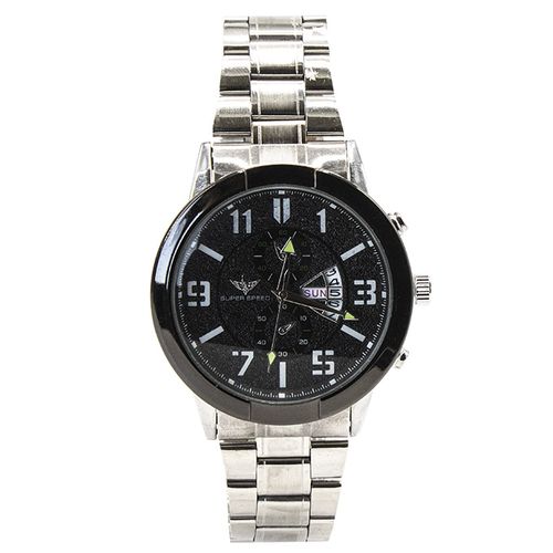 Fashion Montre Homme Super speed Bracelet en chaine argent