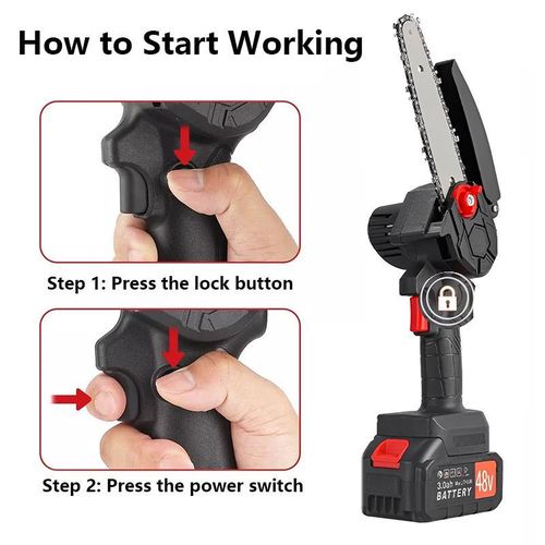 product_image_name-Mythco-Tronçonneuse Sans Fil 6 Pouces Avec 2 Batteries Et 2 Chaînes​-7