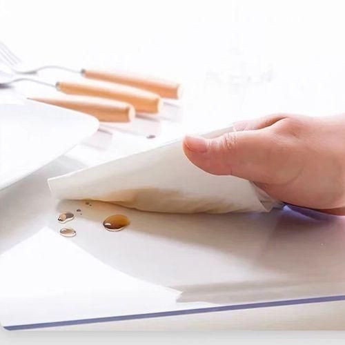 product_image_name-Generic-Tapis De Table Transparent, Plaque De Cristal En PVC Imperméable Et Résistante à L'huile De Piment-3