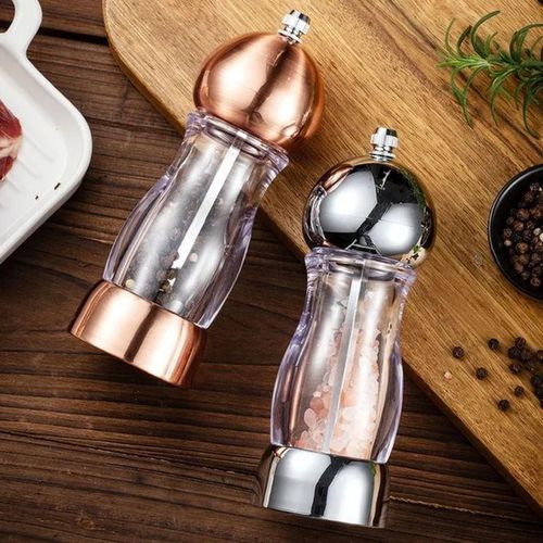 product_image_name-Generic-Moulin à sel et poivre en acrylique - Corps en céramique réglable noir transparent - Moulin à sel et poivre de l'Himalaya-4