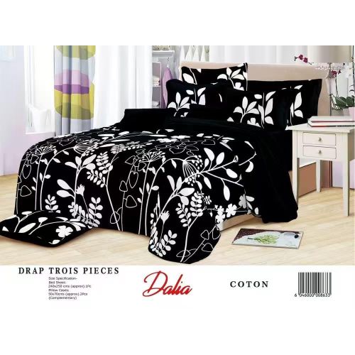 product_image_name-Generic-Draps coton 100% 3 pièces - Draps, 2 Oreilles-4