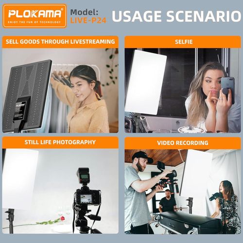 product_image_name-PLOKAMA-Panneau LED Géant  LIVE-P24 – 75W Professionnel – 900 LED – Studio & Live Stream-3