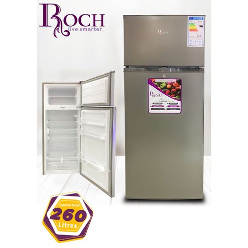 product_image_name-Roch-Réfrigérateur 260 Litres – 2 Portes – RFR260 – Gris – Classe A+-1