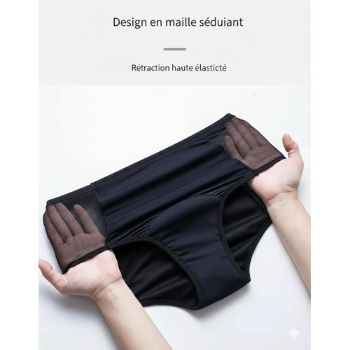 product_image_name-Generic-Lot 2 culottes menstruelles ultra-absorbantes pour femmes, 80 ml, 4 couches, anti-fuites, en maille respirantele Plus Size Period Underwear for Women-1