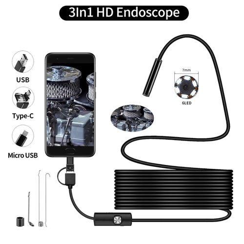 product_image_name-Generic-Caméra D'inspection Endoscope 3-en-1 USB/Micro USB/Type-C 10 M étanche Pour Smartphones -1
