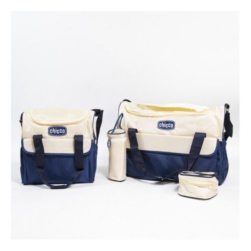 Chicco Sac a langer 4 pieces 2 sacs trousse biberon trousse accessoire Beige Bleu Prix pas cher Jumia SN