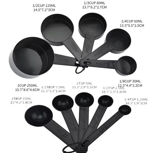 product_image_name-Generic-10 articles d'outils de mesure: cuillères à mesurer de cuisine, cuillères à thé, cuillères à sucre, pour gâteau, pâtisserie, farine, tasses à mesurer, cuillères à mesurer de cuisine-1