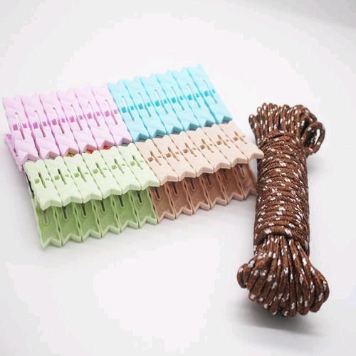 product_image_name-Generic-Ensemble 24 Pinces à linge + Corde à linge 12m couleur aléatoires-1