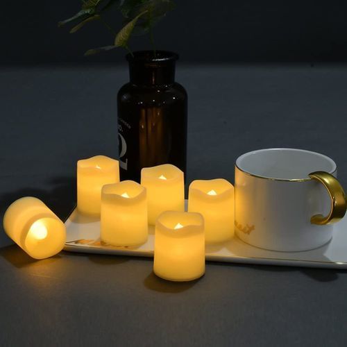 Generic Bougies Votives Sans Flamme, Fausse Bougie électrique Scintillante  Sans Flamme, Paquet De 24 Bougies Chauffe-plat LED à Piles En Blanc Chaud  Pour Mariage, Table, Célébration De Festival, Halloween, Décorations De  Noël 