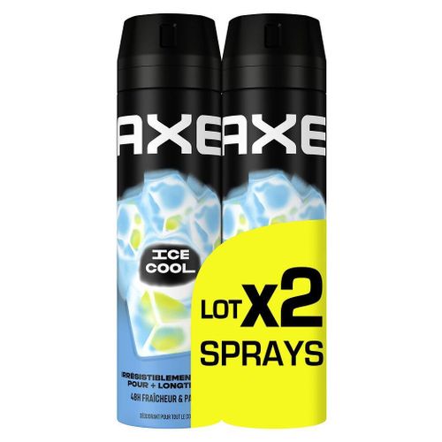 product_image_name-Axe-Ice Cool Déodorant Spray Homme – Fraîcheur Intense 48H – Lot de 2 x 200 ml-1