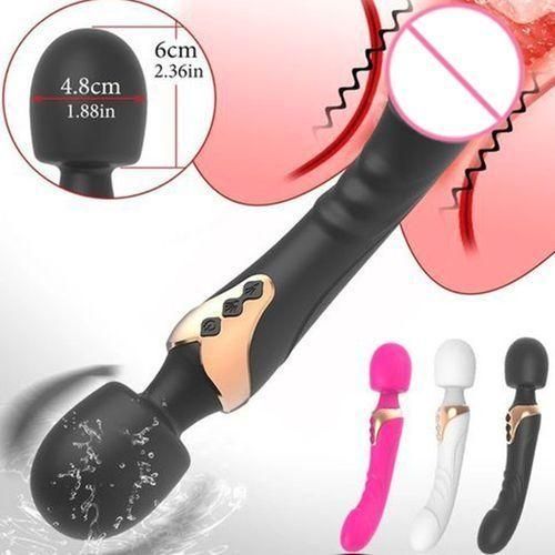 product_image_name-SEXTOYS-Puissant Dildos Vibromasseur Double Moteur Silicone Grande Taille Baguette G - Spot Masseur Couple Sex Toy Adult Clitoris Stimulateur - Noir-5