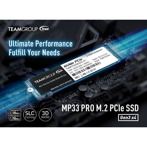 Disque Dur Interne SSD M.2 TeamGroup MP33 Pro / 2 To