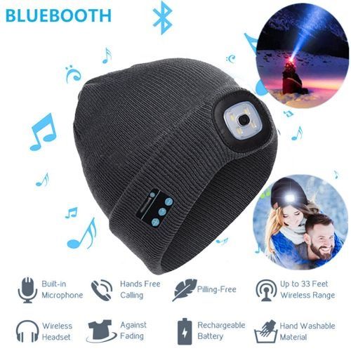 Sans fil Bluetooth Bonnet tricoté chapeau avec casque musique