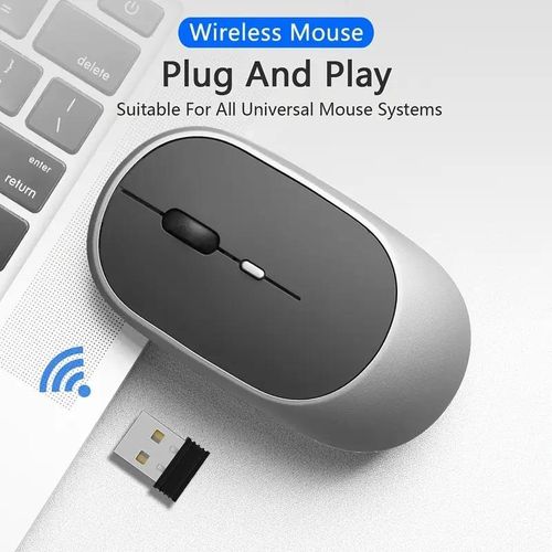 product_image_name-White Label-Souris sans fil rechargeable double mode 2.4G & Bluetooth - Gris/Noir-1