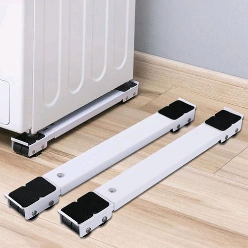 product_image_name-Generic-Support à roulettes réglable et extensible avec support télescopique robuste pour meubles de machine à laver pour réfrigérateurs, sèche-linges, lave-vaisselle, autres objets lourds (gris)-1