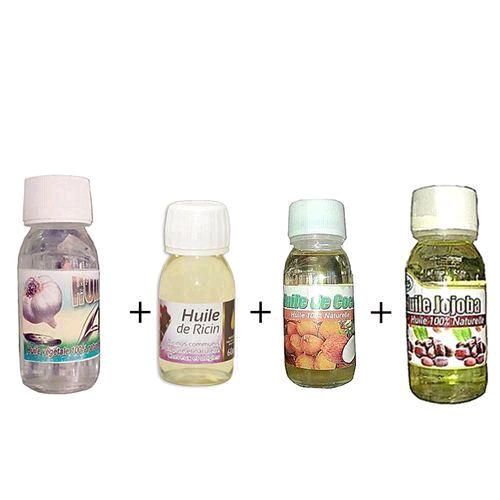 product_image_name-Generic-Gamme 4 Huiles Repousse Cheveux - Ail, Ricin, Coco, Jojoba)-1