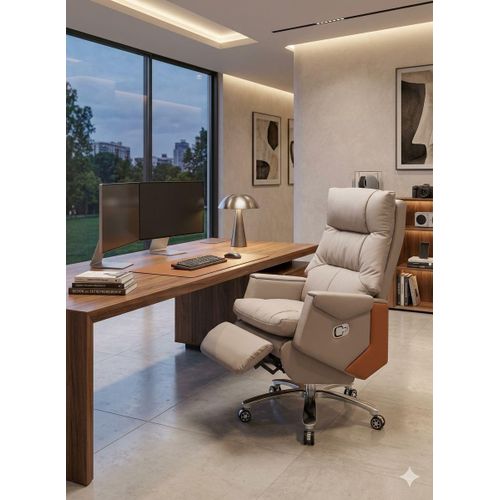 product_image_name-Generic-Chaise présidentielle en cuire avec fonction électrique et port de charge USB   -1