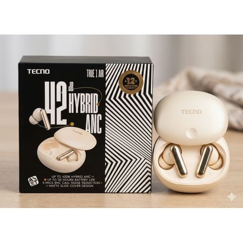 product_image_name-Tecno-Ecouteurs Bluetooth Sans Fil True 1 - 45 heures d'autonomie - IPX5 Waterproof-1