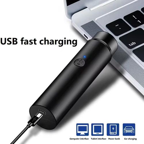 product_image_name-Generic-Kit de rasage électrique mini portable - adapté aux hommes et aux femmes. Tondeuse avec fonction de charge USB. Outil pour cheveux et rasage à domicile et en voyage. Version noire.-2