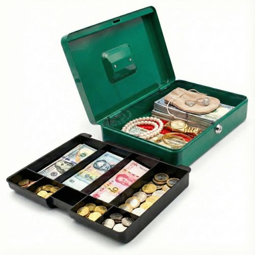 product_image_name-Generic-Caisse à Monnaie Sécurisée en Acier Inox - 9 Compartiments (30cm)-1