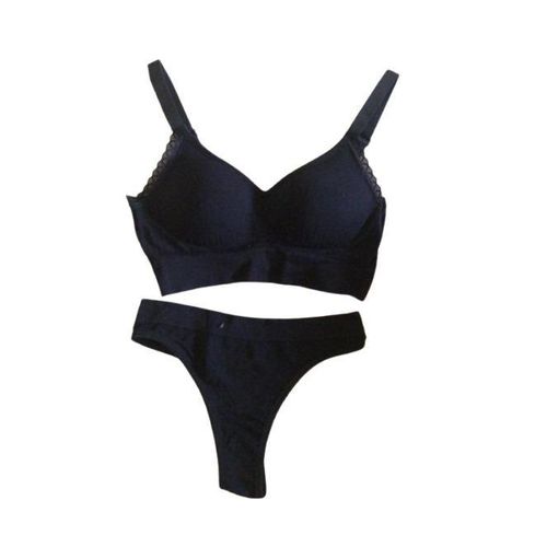product_image_name-Generic-Ensemble de soutien-gorge relevable confortable de couleur Noir 100% coton-3