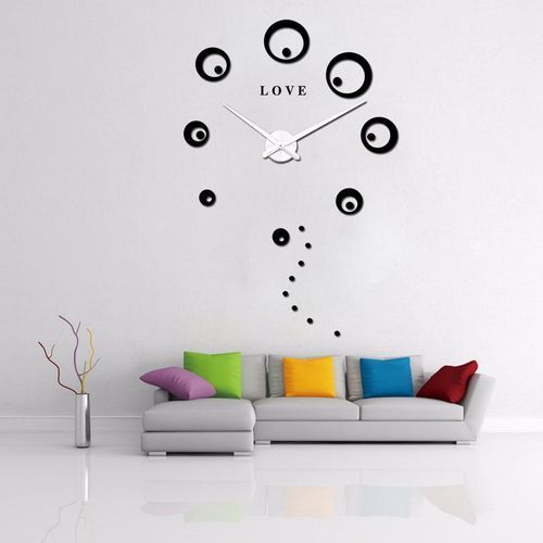 product_image_name-Generic-Horloge Taille Large - Noire avec des Cercles-2