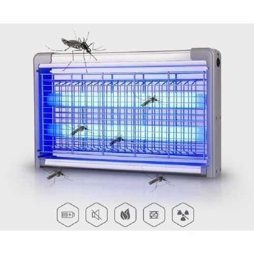 Lampe Anti Moustique UV Tue Mouche Electrique Interieur 20W 2400V Paquet De  2 PC