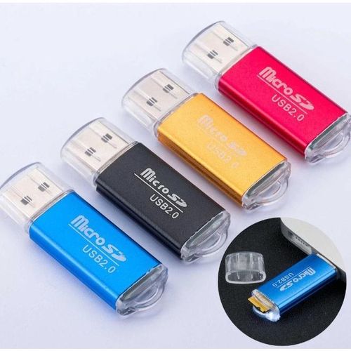 product_image_name-Generic-Lecteur de carte Micro SDXC TF USB 2.0 T-Flash MicroSD TransFlash Adaptateur de lecteur de carte mémoire Mini Ice Cool pour téléphone Android Appareil photo PDA MP3 MP4 PC -1