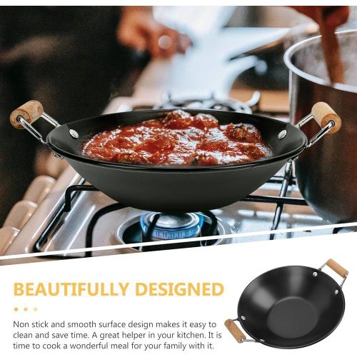 product_image_name-Generic-Wok de Cuisine Professionnel Antiadhésif – Poêle Profonde avec Doubles Poignées en Bois – Idéal pour Plats Mijotés et Sautés-1