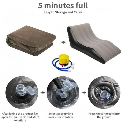 product_image_name-Generic-Grand canapé gonflable - Chaise longue gonflable - Chaise longue gonflable floquée - Pouf + Pompe à pied gonflable-4