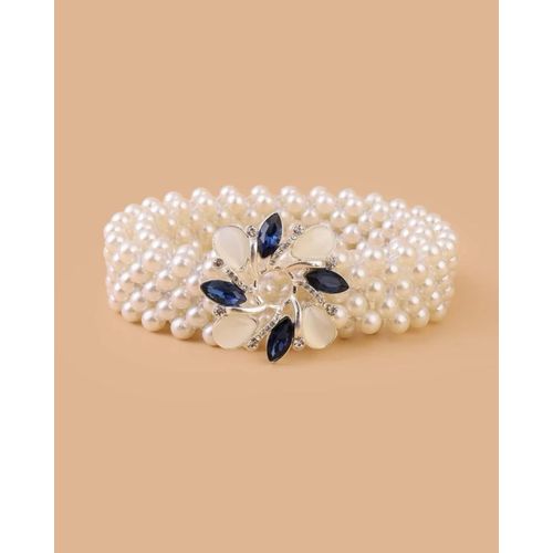 Ceinture en perles blanches sale