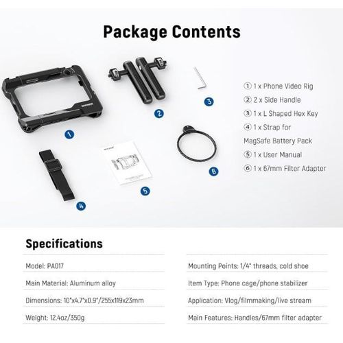 product_image_name-Generic-Adaptateur Smartphone, Filtre 67mm Griffe Anti Chute Compatible avec DJI Micro Stabilisateur Cage Téléphone-5