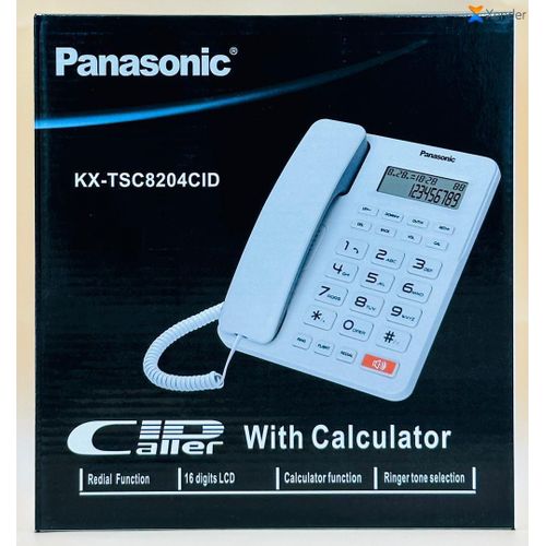 product_image_name-Generic-Téléphone Filaire Panasonic KX-TSC8204CID avec Identification d’Appel – Écran LCD – Rouge et Noir-1