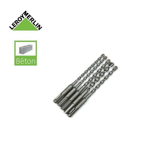 COFFRET 5 FORETS BETON Ø3-4-5-6-8MM SHOCK SERIE QUEUE HEXAGONALE - TIVOLY