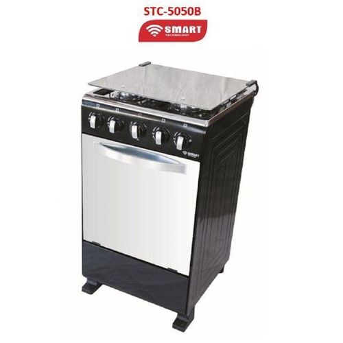 product_image_name-SMART TECHNOLOGY- Cuisinière-Gaz 4 Feux Avec Four STC-5050B - 50X50 Cm - INOX-2