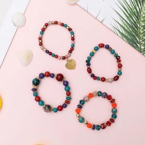 product_image_name-Fashion-Ensemble de bracelets multicolores de style bohème, extensibles, empilables, 4 pièces/ensemble-7