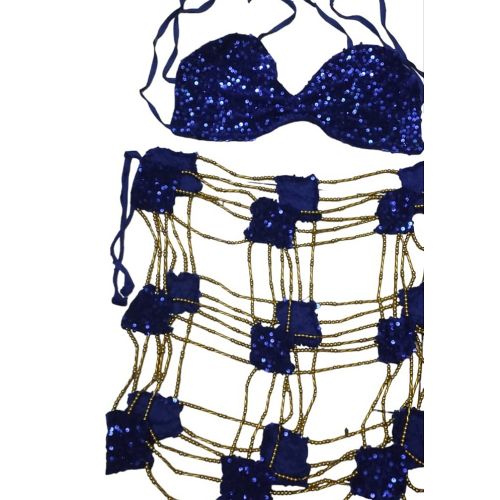 Generic soutien jupe transparente avec paillette Multicolore