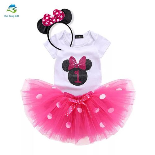 Robe de bébé Minnie Mouse, Costume d'anniversaire de Minnie Mouse